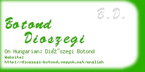 botond dioszegi business card